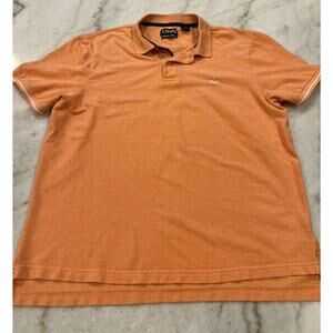 Chaps Natural Stretch Orange Polo Tee Shirt Mens Large Collared